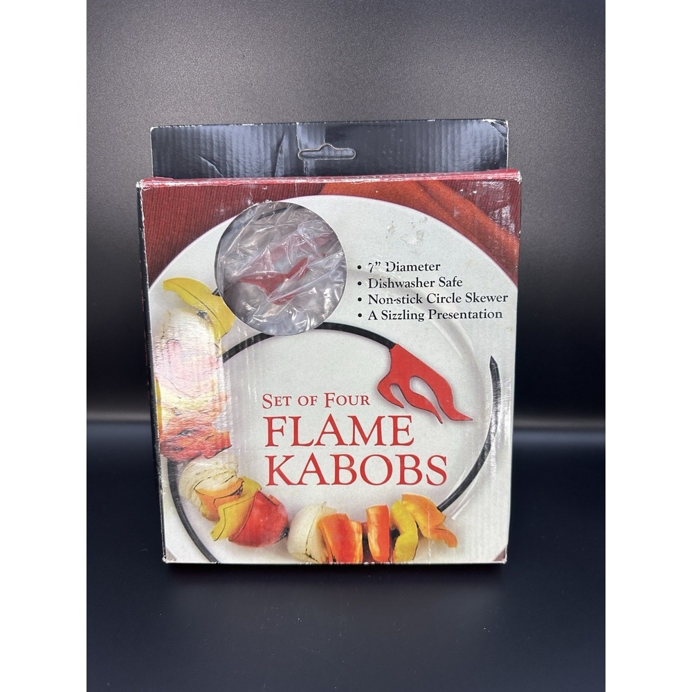 Vintage Charcoal Companion Set Of Four Flame Kabobs 2003 # CC5015
